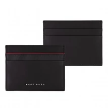 HUGO BOSS Gear Black bőr kártyatartó